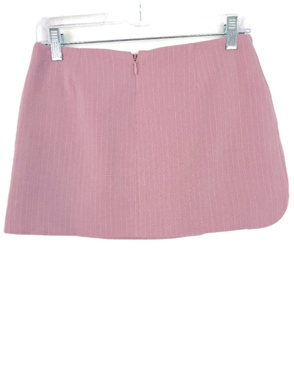 By.Dyln Zayne Mini Skirt Stripes High Slit Revolve Pink Pinstripe Size XS EUC - Picture 6 of 10